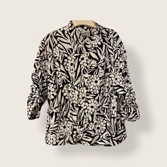 BonWorth Women’s jacket, M, blk/white, - Picture 1 of 8